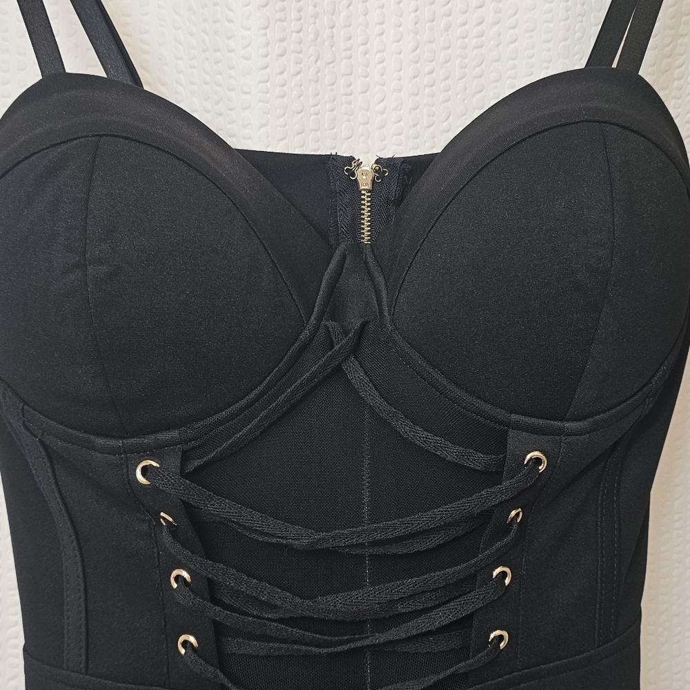 Entry Black Jumpsuit Versatile Chic Design Size L - Picture 2 of 7